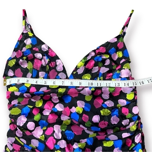 NWT NBD Josefien Ruched Multi Color Dot Print Midi Dress sz M - Picture 9 of 14